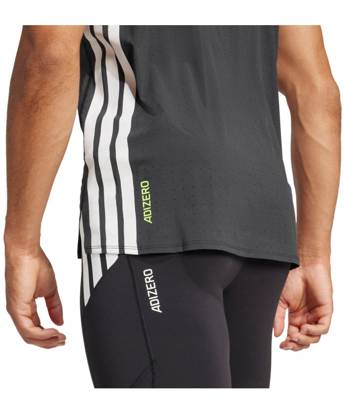 アディダス adidas アディダス adidas アディゼロ ランニング半袖 T シャツ  JOM26 （JV7171 オーロラプラム） JV7171 オーロラプラム