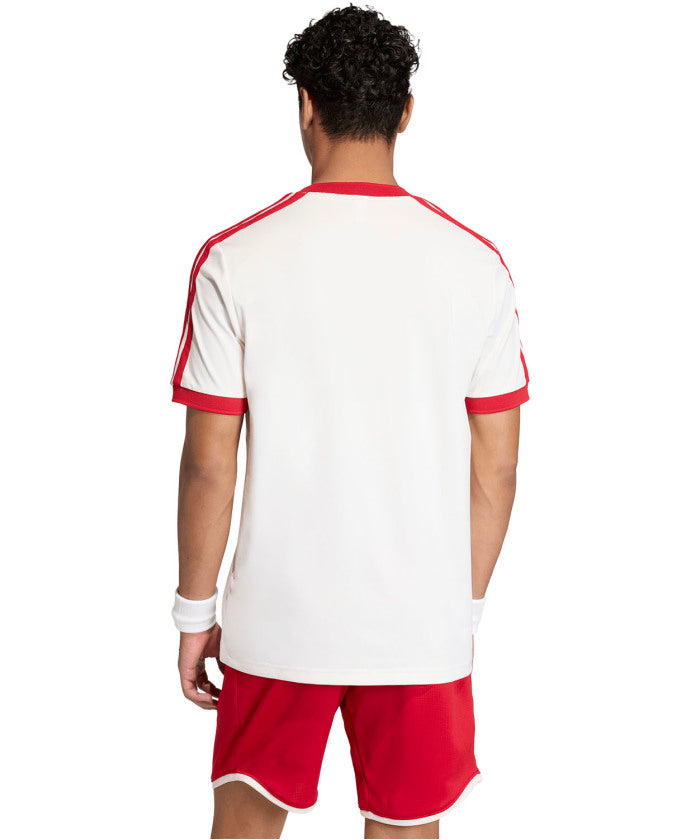 アディダス adidas アディダス adidas テニス テニス クラシックス 半袖Tシャツ トップス メンズ 機能性 柔らかい レトロ ドライ レギュラーフィット （KE6719 チョークホワイト） KE6719 チョークホワイト