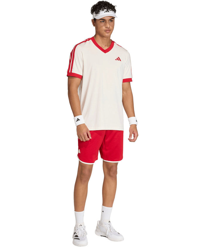 アディダス adidas アディダス adidas テニス テニス クラシックス 半袖Tシャツ トップス メンズ 機能性 柔らかい レトロ ドライ レギュラーフィット （KE6719 チョークホワイト） KE6719 チョークホワイト