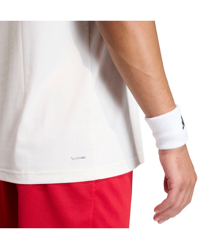 アディダス adidas アディダス adidas テニス テニス クラシックス 半袖Tシャツ トップス メンズ 機能性 柔らかい レトロ ドライ レギュラーフィット （KE6719 チョークホワイト） KE6719 チョークホワイト