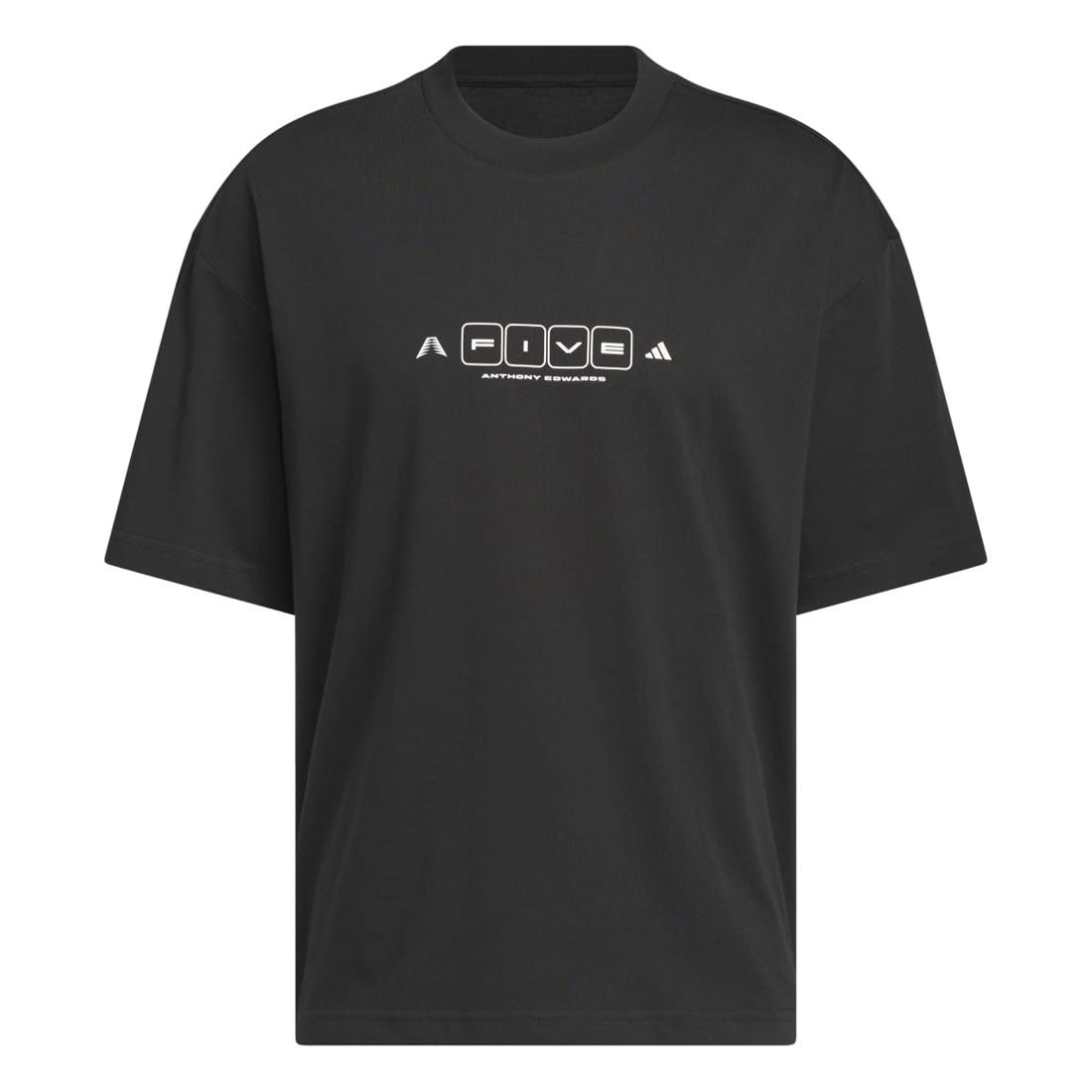 アディダス adidas アンソニー・エドワーズ ワールド オブ ファイブ 半袖Tシャツ（ANTHONY EDWARDS WORLD OF FIVE SHORT-SLEEVE TEE） （Black / White） Black / White