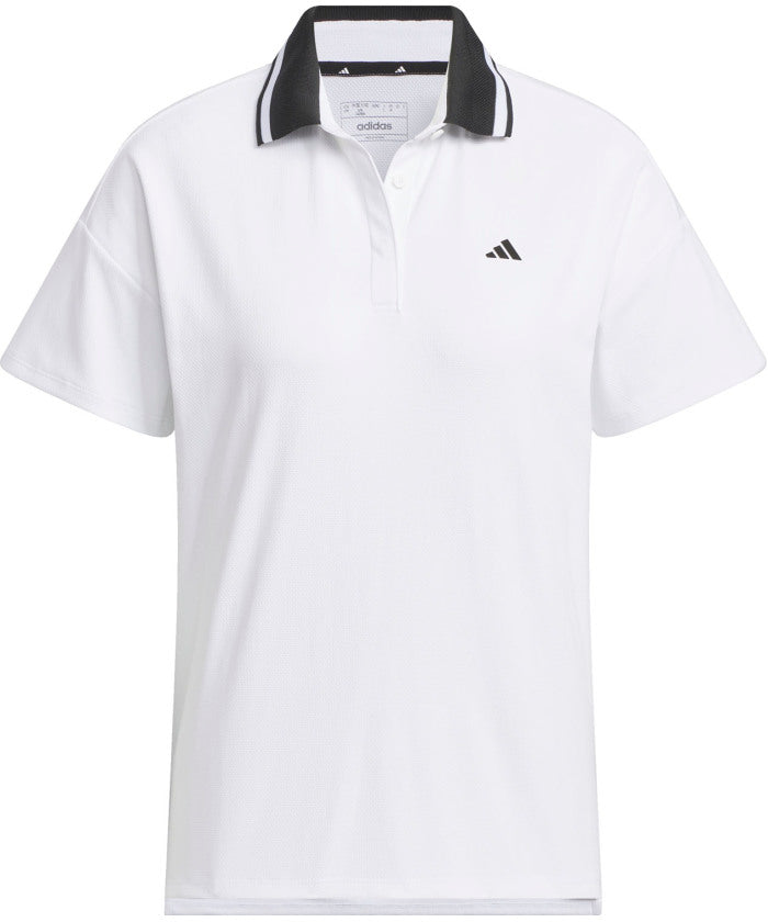 阿迪達斯 adidas adidas 阿迪達斯 高爾夫 方形剪裁 迷你平針織 Polo 女士 上衣