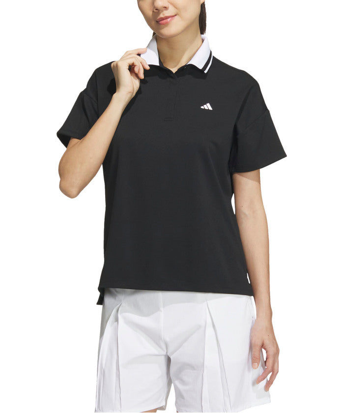 阿迪達斯 adidas adidas 阿迪達斯 高爾夫 方形剪裁 迷你平針織 Polo 女士 上衣