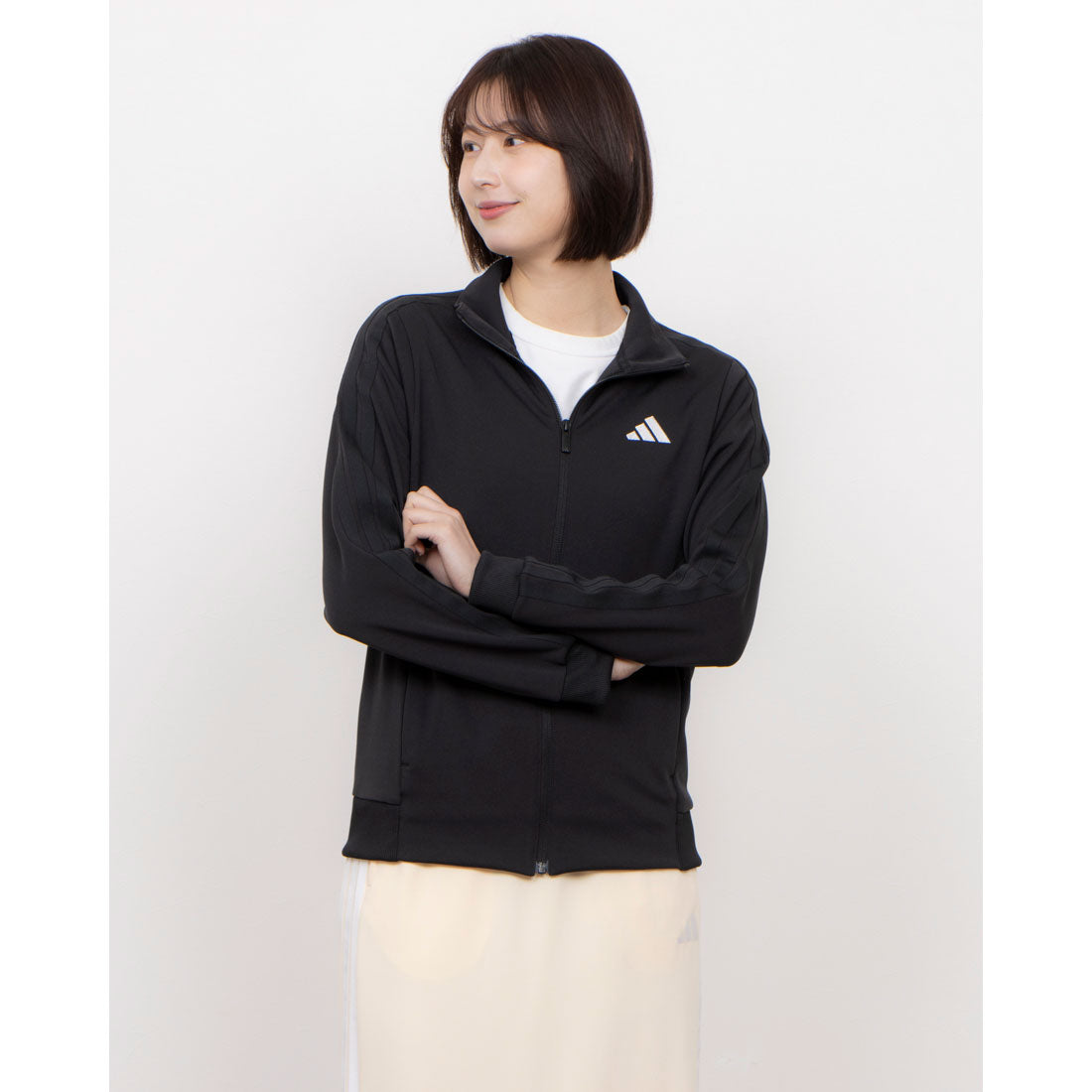 阿迪達斯 adidas 夾克 女士 adidas W MH 3S 運動外套 訓練 運動服 夾克 外套 健身 鍛煉 JVP35