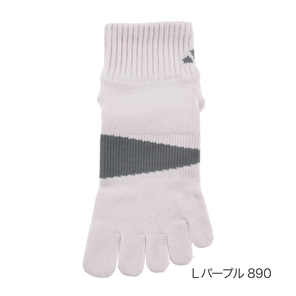 アディダス adidas 【adidas(アディダス) ： EXCELLENT FUNCTION】 靴下 ワンポイント ライン ショート丈 5本指(3134-52P)Lパープル890 M （Lパープル890） Lパープル890