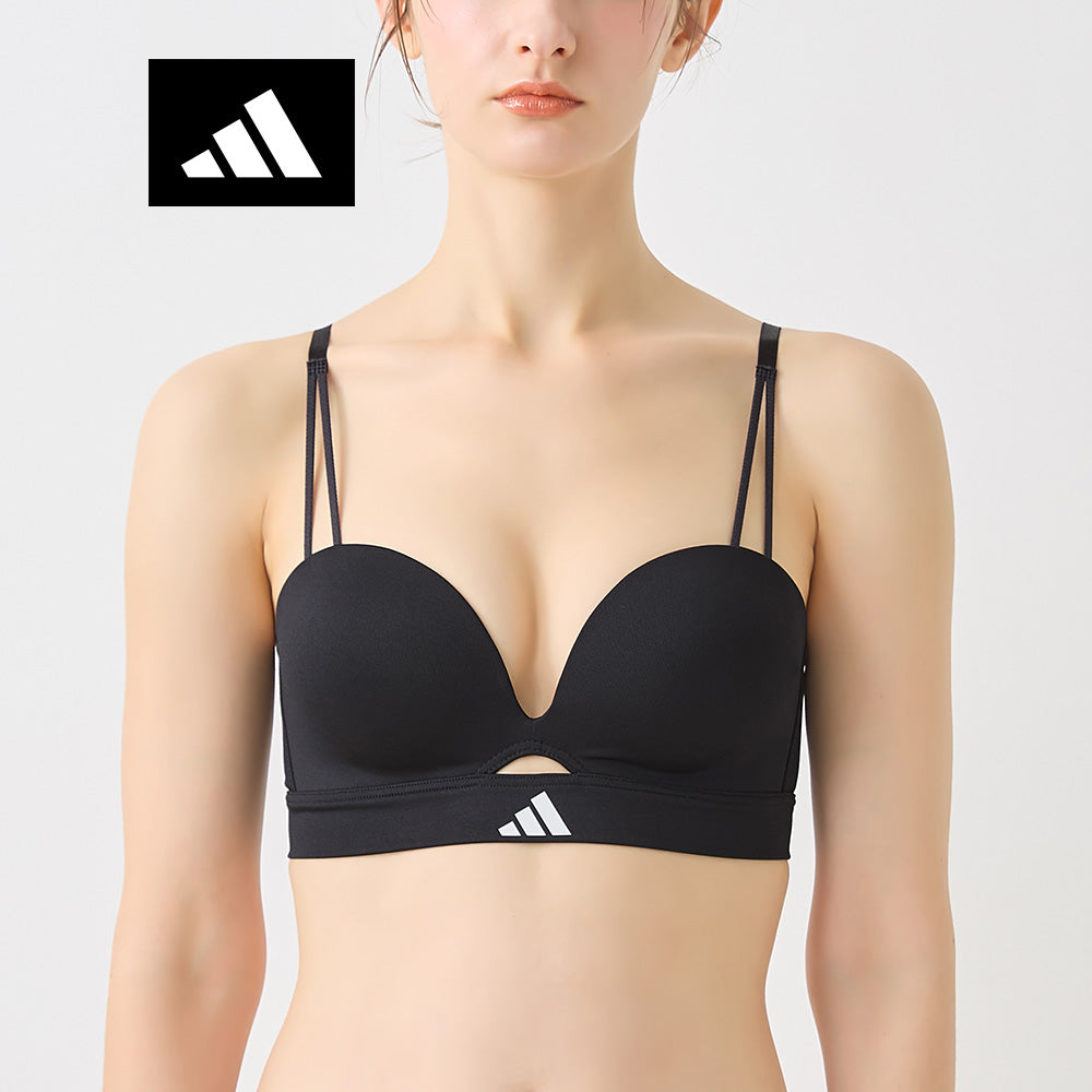 アディダス adidas 【吸汗速乾】ノンワイヤーブラジャー 後ろホックタイプ （ブラック） ブラック