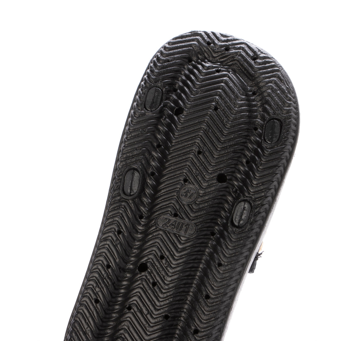 アドット adottona 【軽量】モチーフつきフリンジシャワーサンダル【厚底】 （BLK） BLK