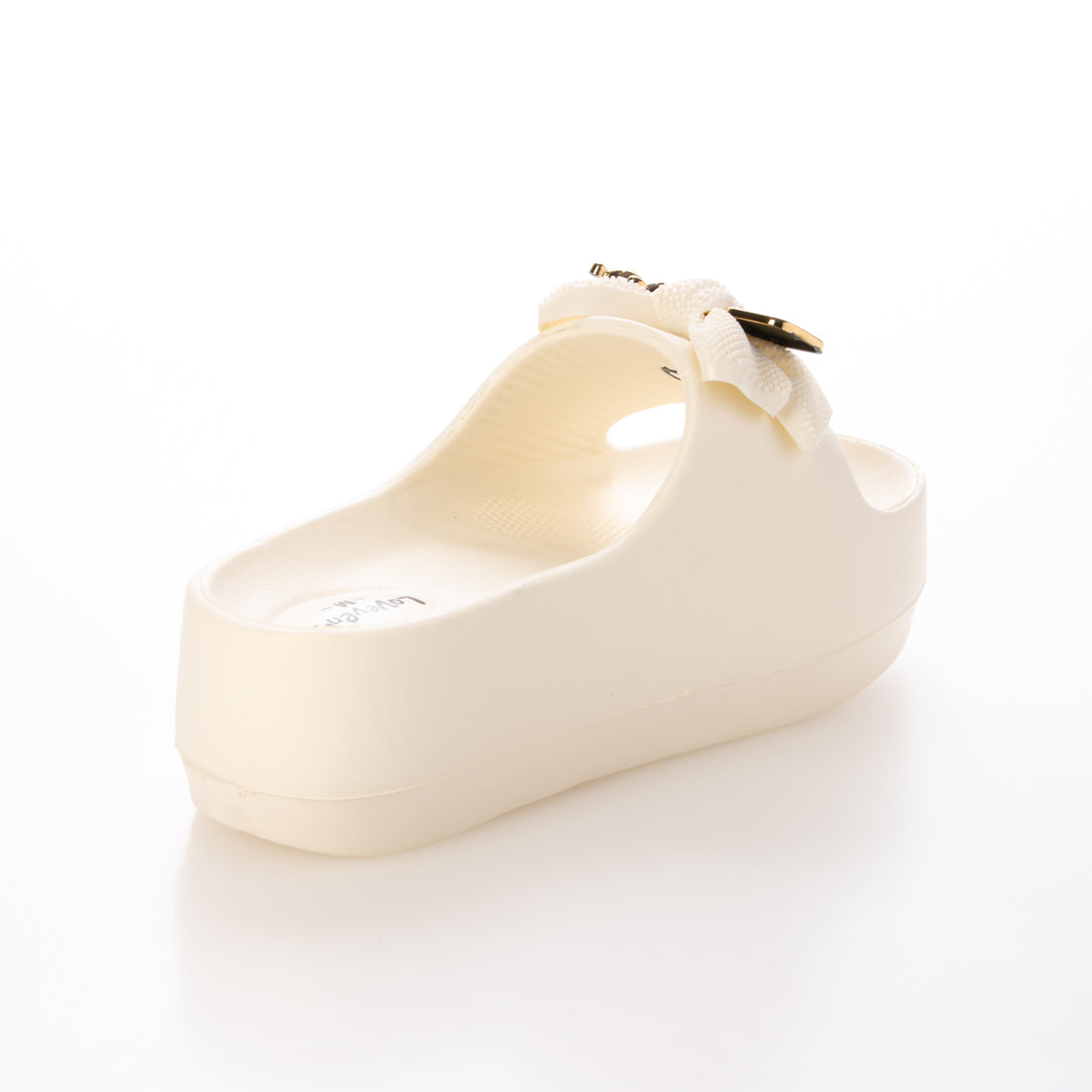 アドット adottona 【軽量】リボンモチーフつき厚底シャワーサンダル （WHT） WHT
