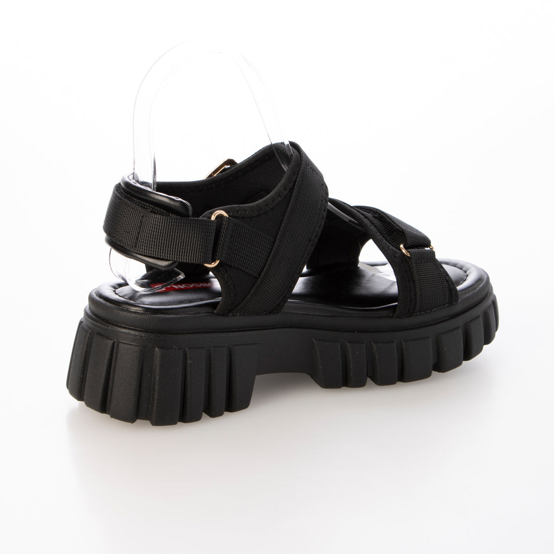 アドット adottona 【厚底】ベルクロスポーツサンダル （BLK） BLK