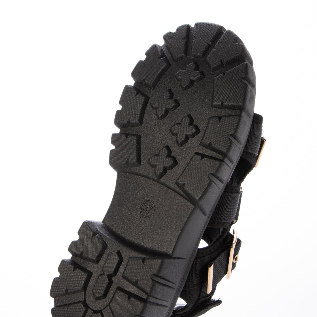アドット adottona 【厚底】ベルクロスポーツサンダル （BLK） BLK