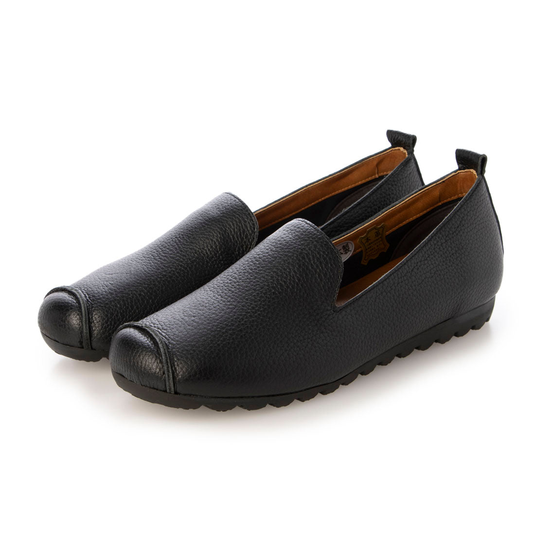 アドット adottona 【日本製】コンフォートフラットオペラパンプス【本革】 （BLK） BLK