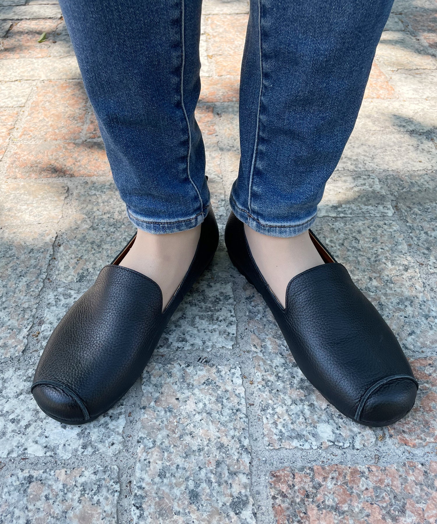 アドット adottona 【日本製】コンフォートフラットオペラパンプス【本革】 （BLK） BLK
