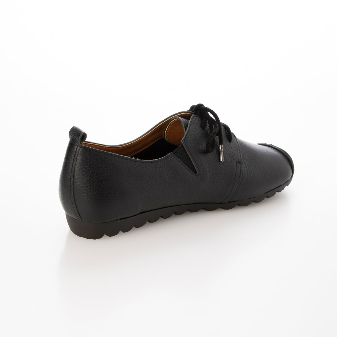 アドット adottona 【日本製】レースアップコンフォートパンプス【本革】 （BLK） BLK