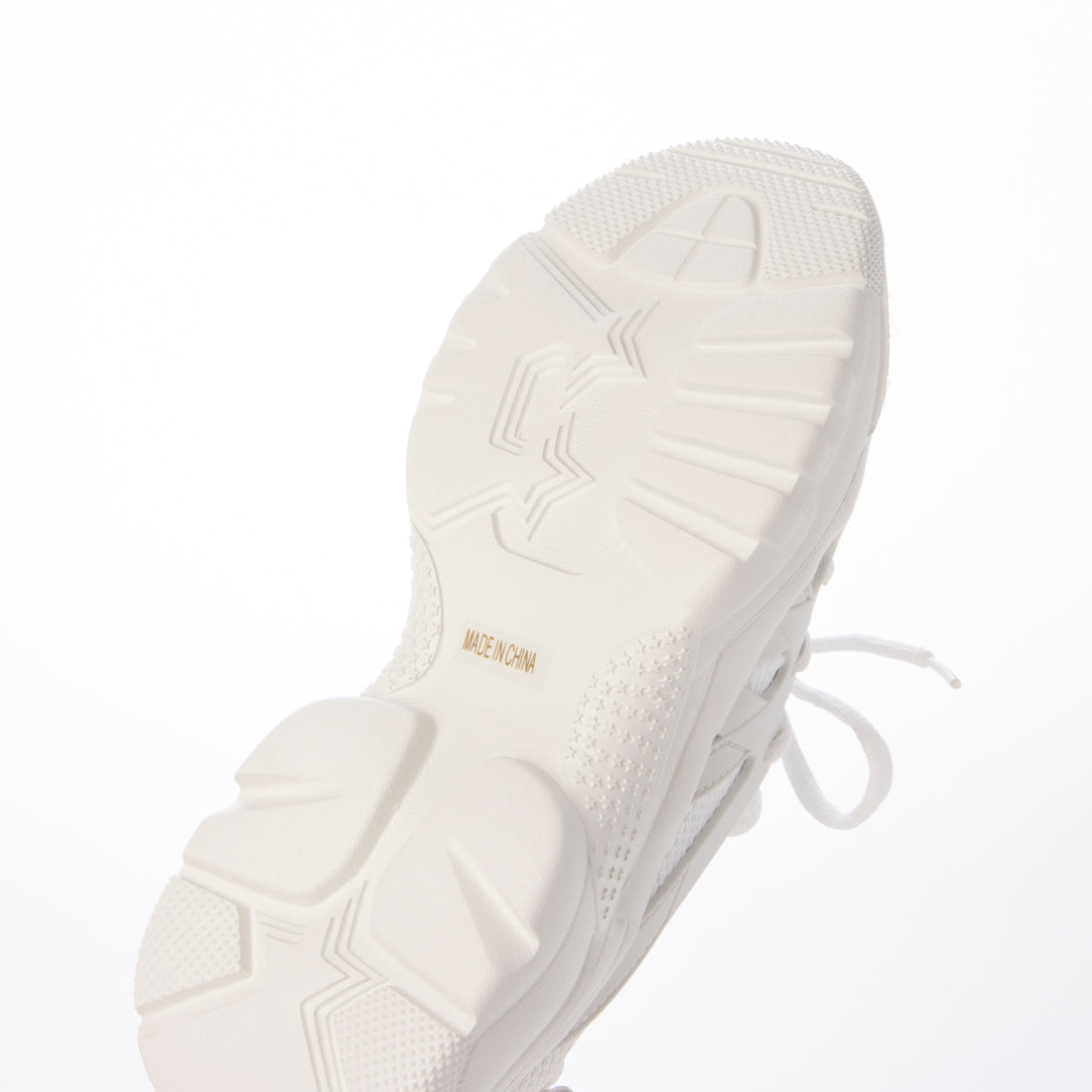 アドット adottona 【厚底】らくちんニットダッドスニーカー【軽量】 （WHT） WHT