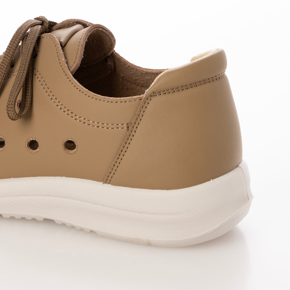 アドット adottona 【軽量】ファスナー付きパンチングコンフォートスニーカー （OAK） OAK