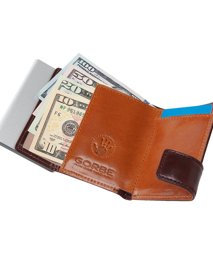 ADC Italian Leather Aluminum Card Holder