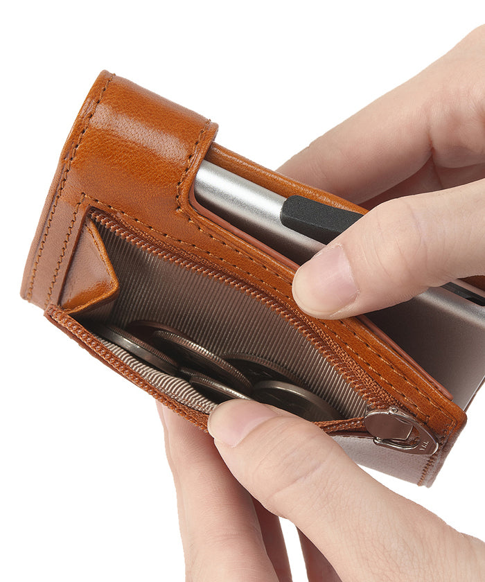 ADC Italian Leather Aluminum Card Holder