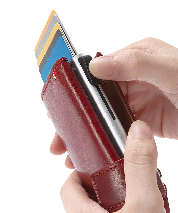 ADC Italian Leather Aluminum Card Holder