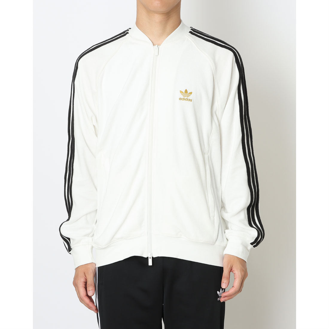 Adidas Originals terry cloth track top jersey JX8972 white men's women