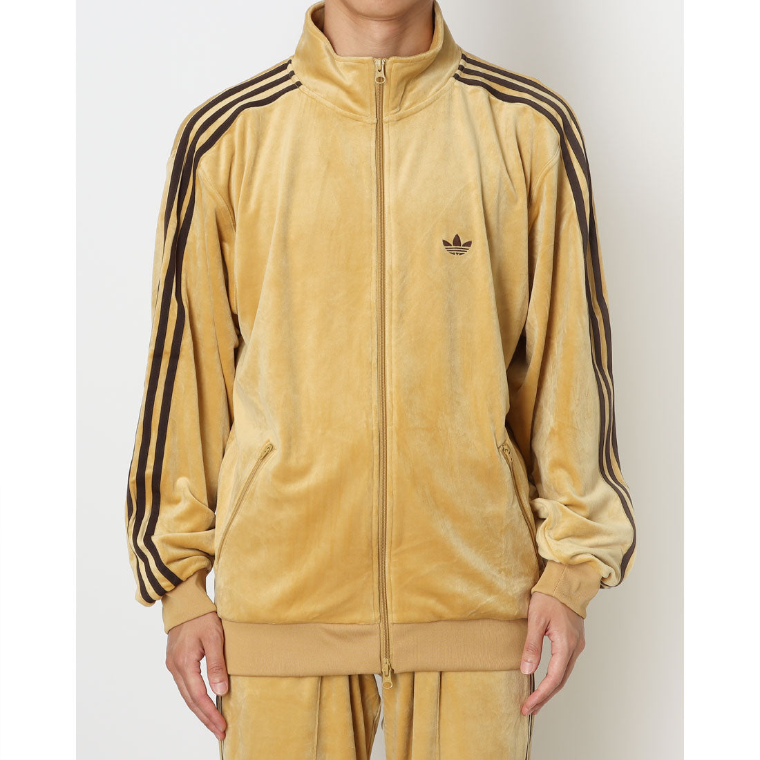 アディダス オリジナルス adidas Originals ベッケンバウアー ベロア トラックトップジャージ JM2270 ベージュ メンズ レディース （GOLDEN BEIGE(JM2270)） GOLDEN BEIGE(JM2270)