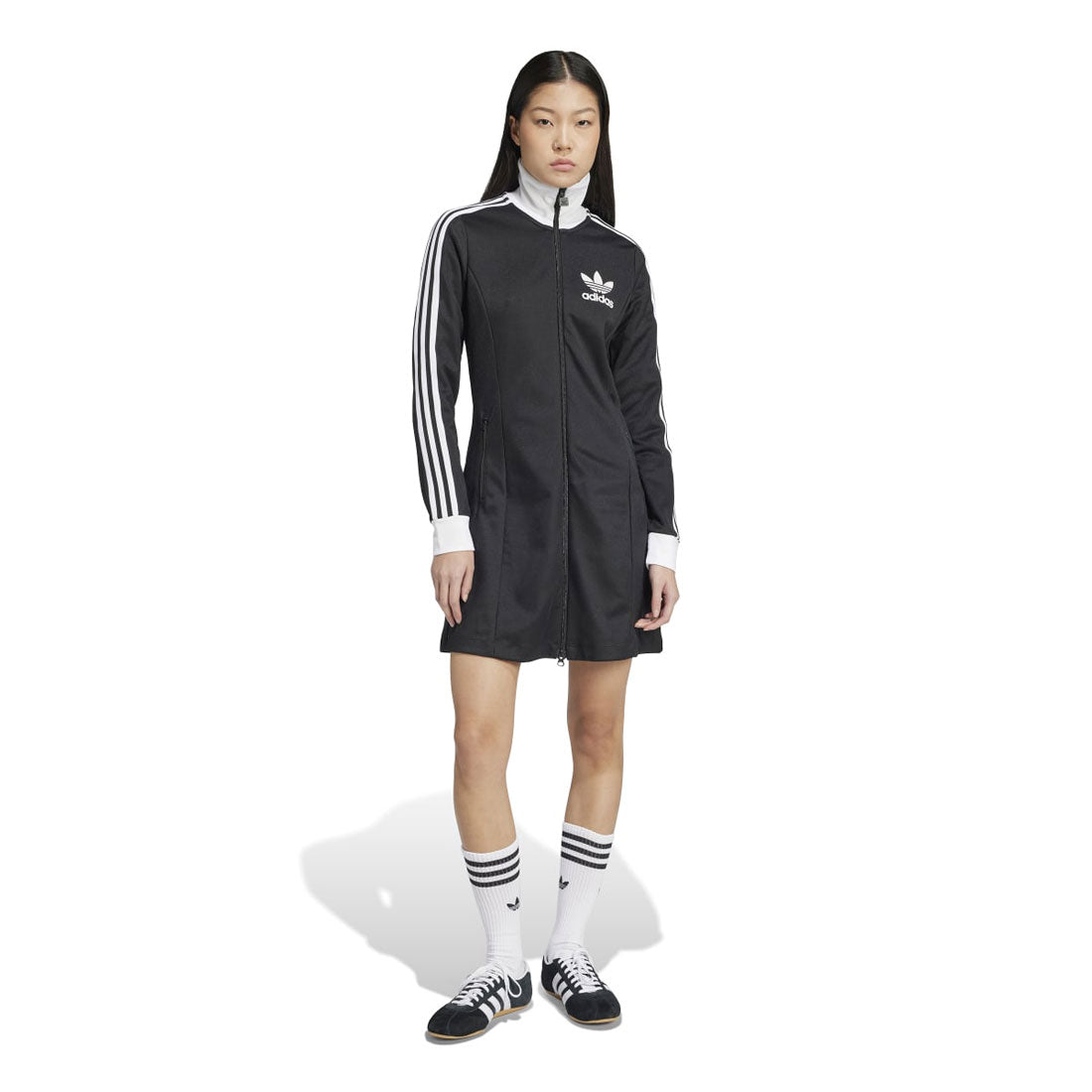 アディダス オリジナルス adidas Originals adidas Originals ADICOLOR  3 STRIPES TRACK DRESS（アディダスオリジナルス アディカラー スリーストライプス トラックトップ ワンピース） （Black） Black