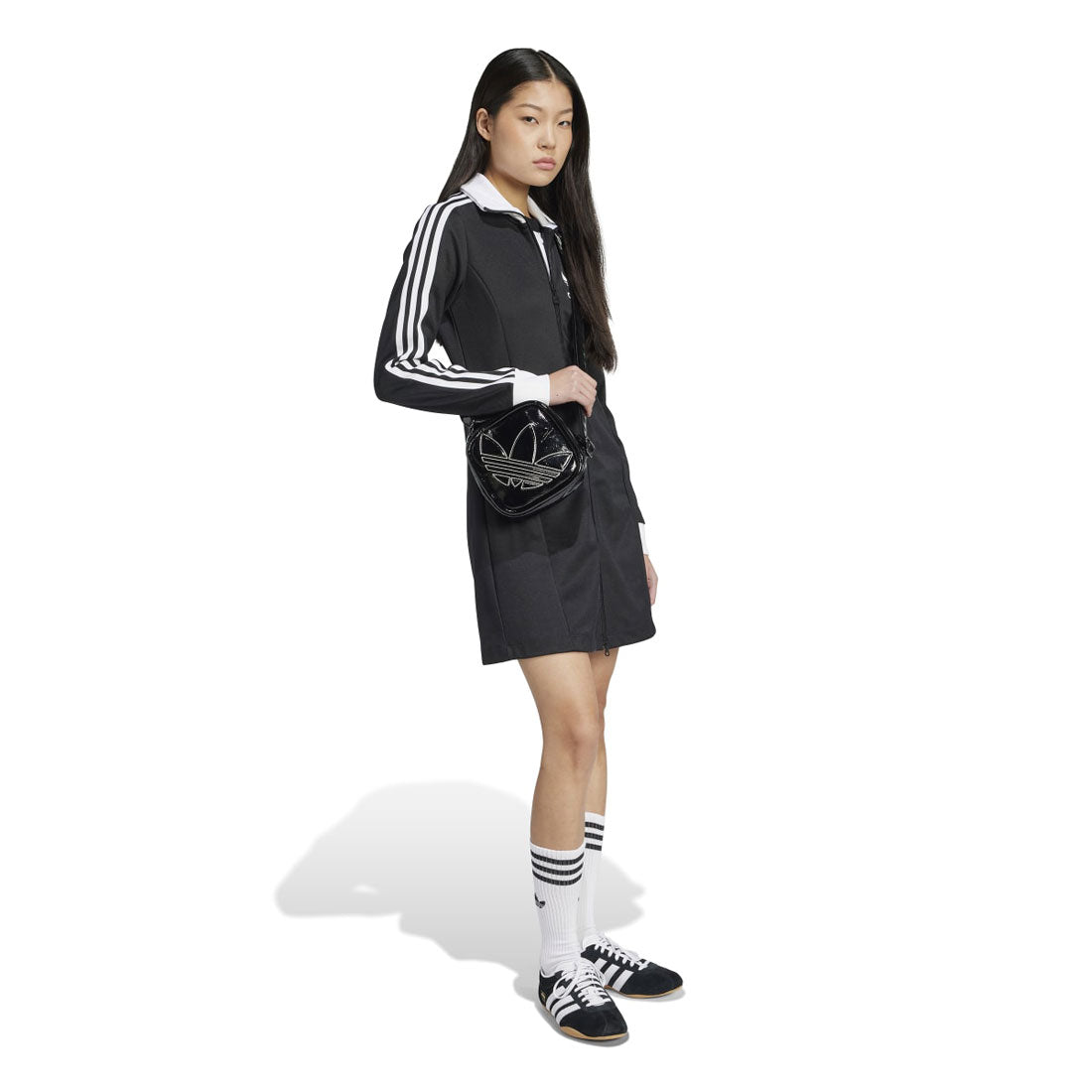 アディダス オリジナルス adidas Originals adidas Originals ADICOLOR  3 STRIPES TRACK DRESS（アディダスオリジナルス アディカラー スリーストライプス トラックトップ ワンピース） （Black） Black