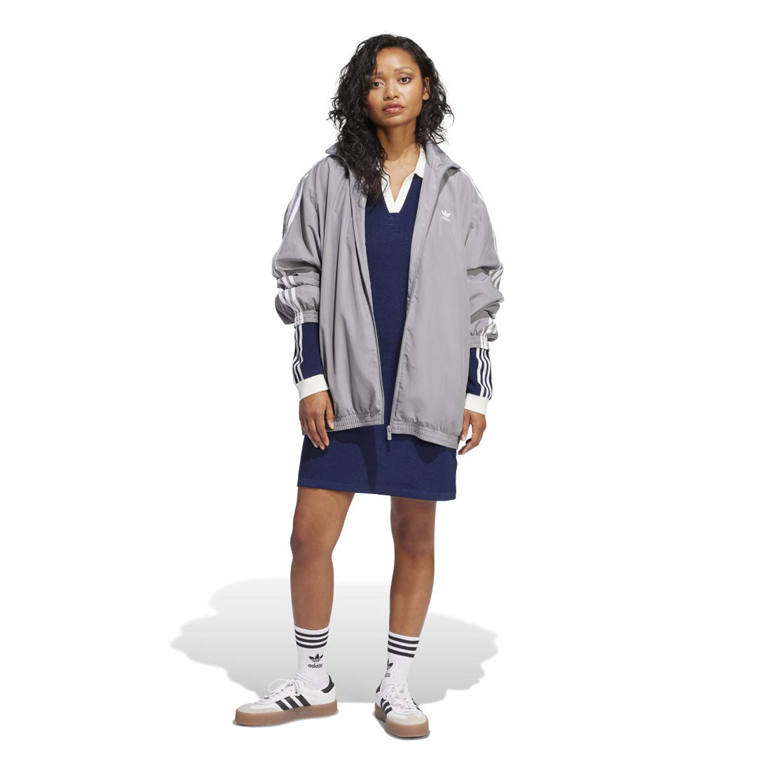 アディダス オリジナルス adidas Originals adidas Originals KNITTED POLO DRESS（アディダスオリジナルス ニット ポロワンピース） （Night Indigo / Off White） Night Indigo / Off White