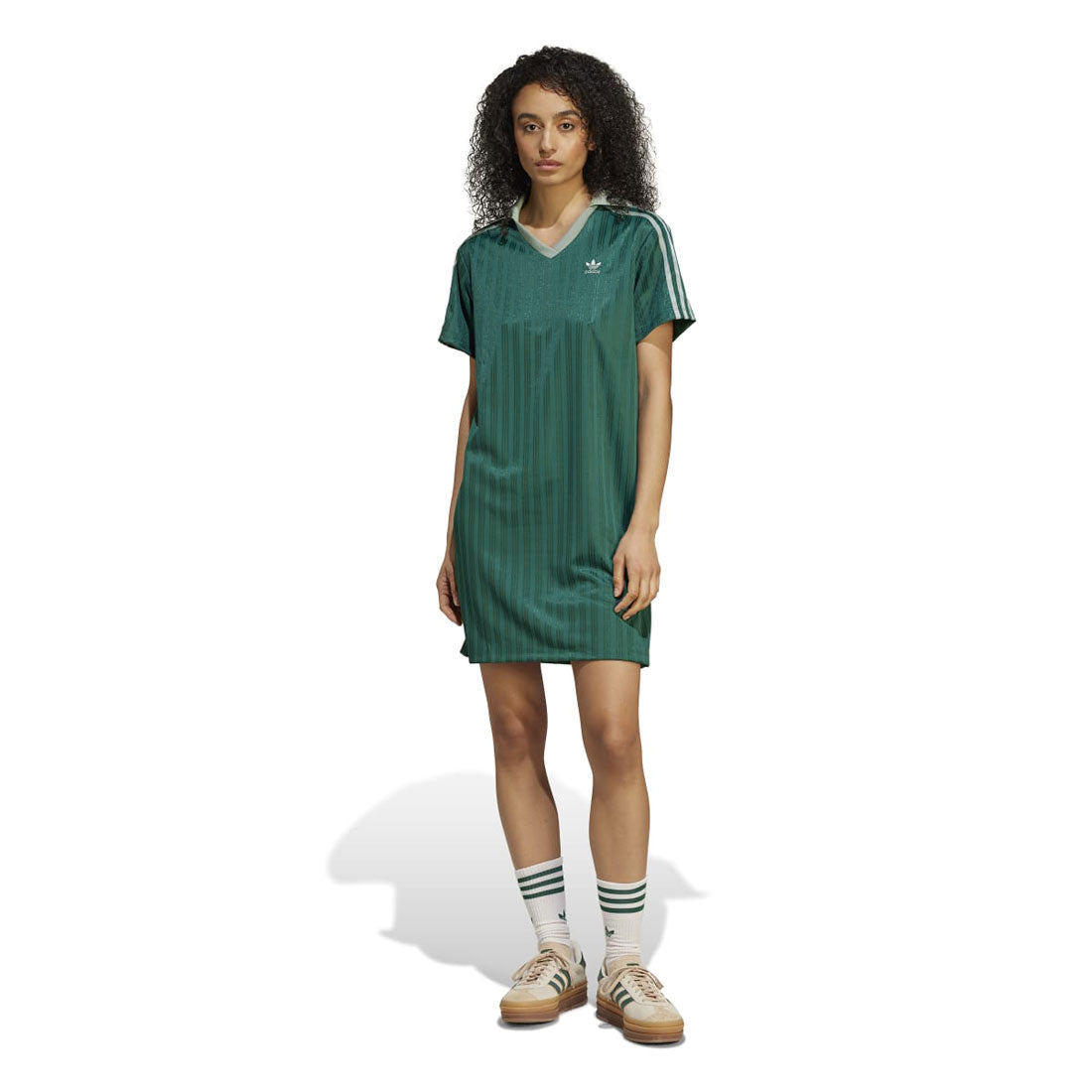 アディダス オリジナルス adidas Originals adidas Originals ADICOLOR FOOTBALL JACQUARD V-NECK DRESS（アディダスオリジナルス アディカラー サッカー ジャカード Vネックワンピース） （Collegiate Green） Collegiate Green