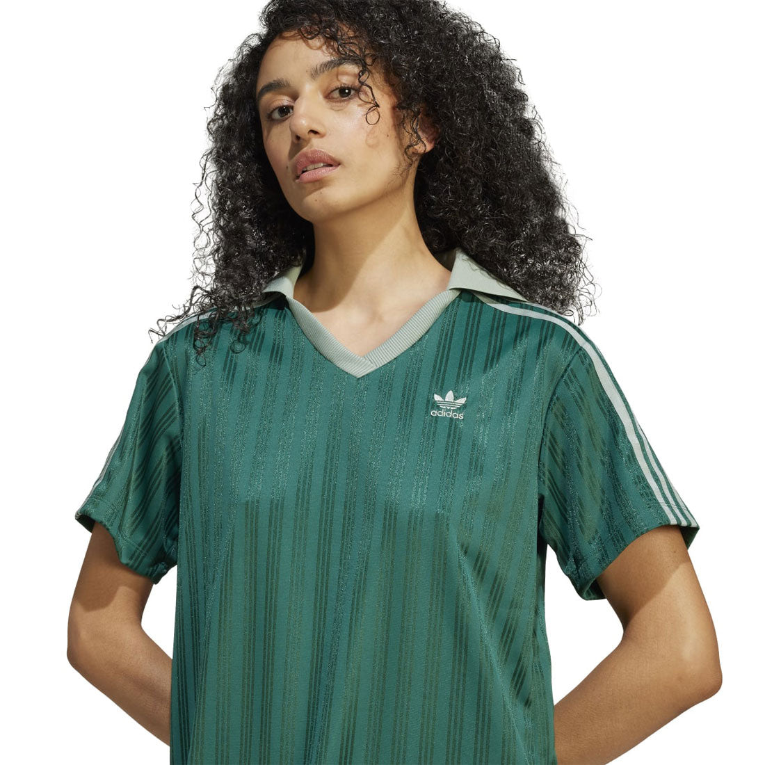 アディダス オリジナルス adidas Originals adidas Originals ADICOLOR FOOTBALL JACQUARD V-NECK DRESS（アディダスオリジナルス アディカラー サッカー ジャカード Vネックワンピース） （Collegiate Green） Collegiate Green