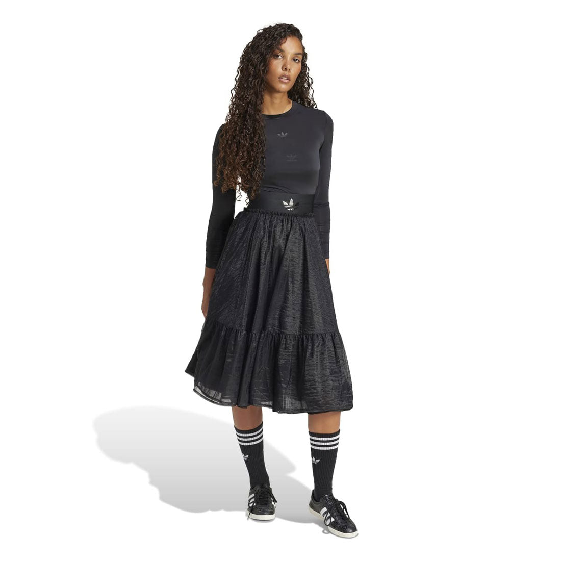 アディダス オリジナルス adidas Originals ウエストバンド チュール マキシスカート（WAISTBAND TULLE MAXI SKIRT） （Black） Black