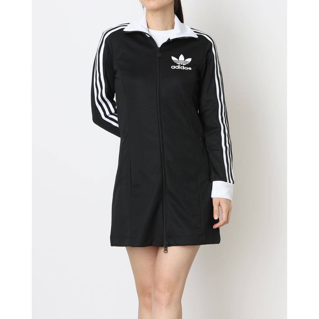 アディダス オリジナルス adidas Originals アディカラー スリーストライプス トラックトップ ワンピース JC5778 ジャージ レディース （Black(JC5778)） Black(JC5778)