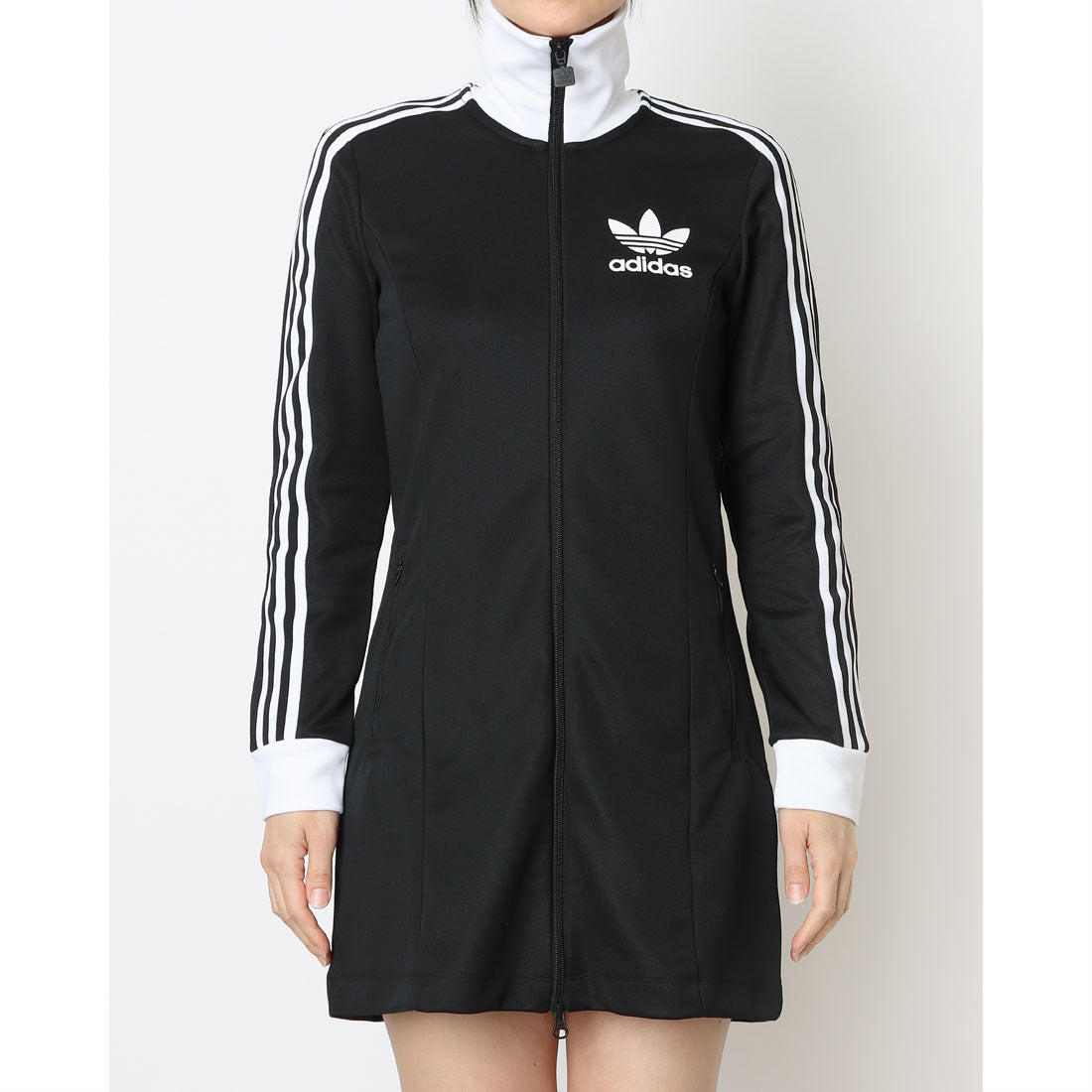 アディダス オリジナルス adidas Originals アディカラー スリーストライプス トラックトップ ワンピース JC5778 ジャージ レディース （Black(JC5778)） Black(JC5778)