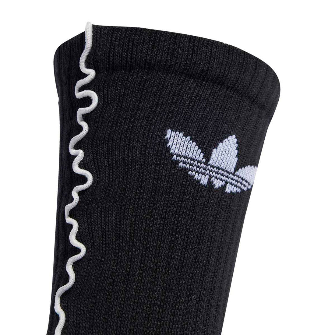 アディダス オリジナルス adidas Originals フリル クルーソックス 2足組（RUFFLE CREW SOCKS 2 PAIRS） （White / Black） White / Black