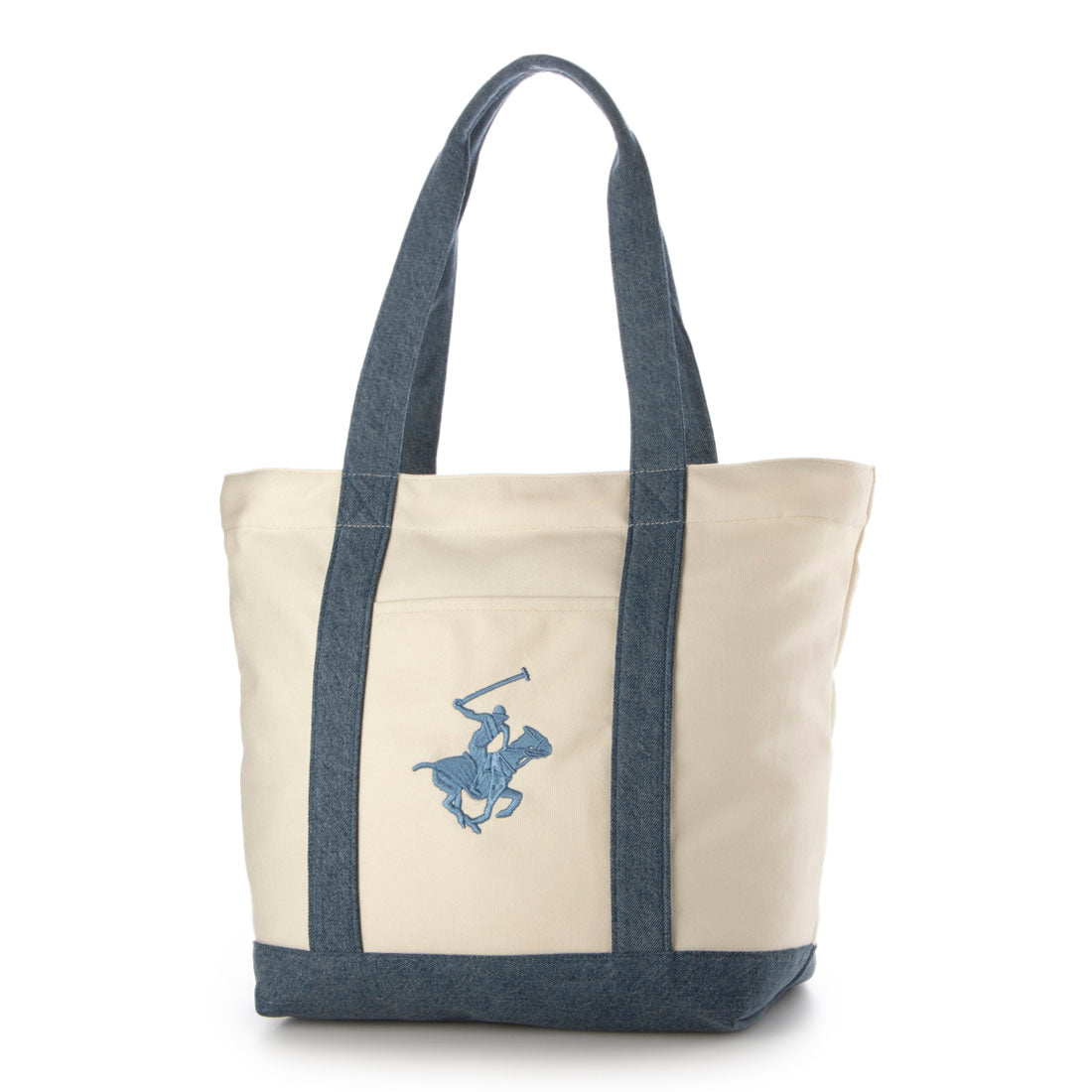 アドポーション ADPOSION 【BEVERLY HILLS POLO CLUB / ビバリーヒルズポロクラブ】16ozキャンバスロゴ刺繍トートバッグ （ホワイト系1） ホワイト系1