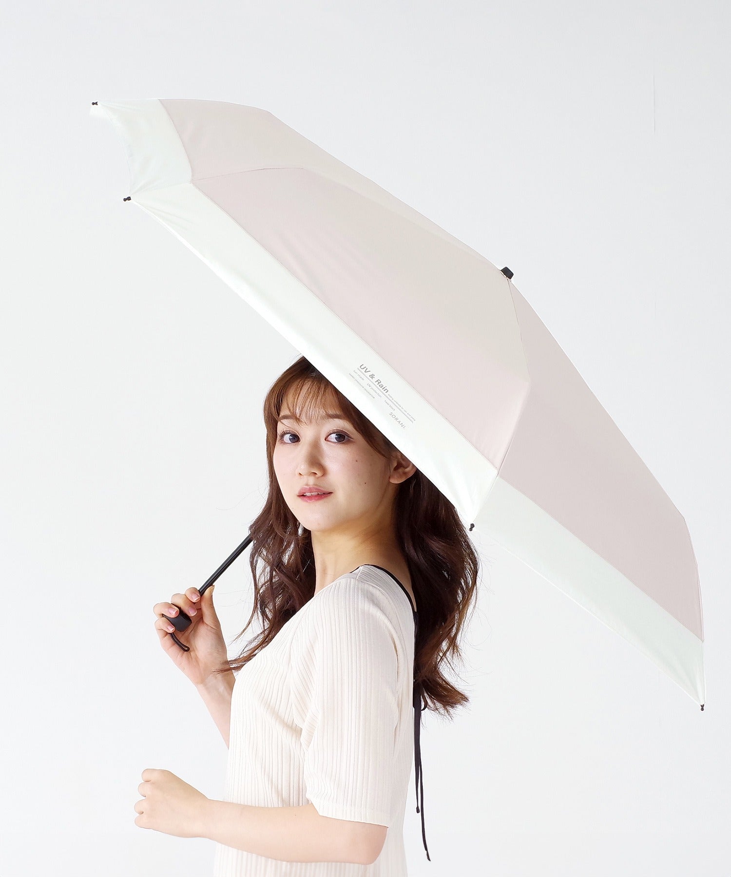 アドポーション ADPOSION 【日傘 晴雨兼用】sun shade bicolor 60㎝ （ベージュ） ベージュ