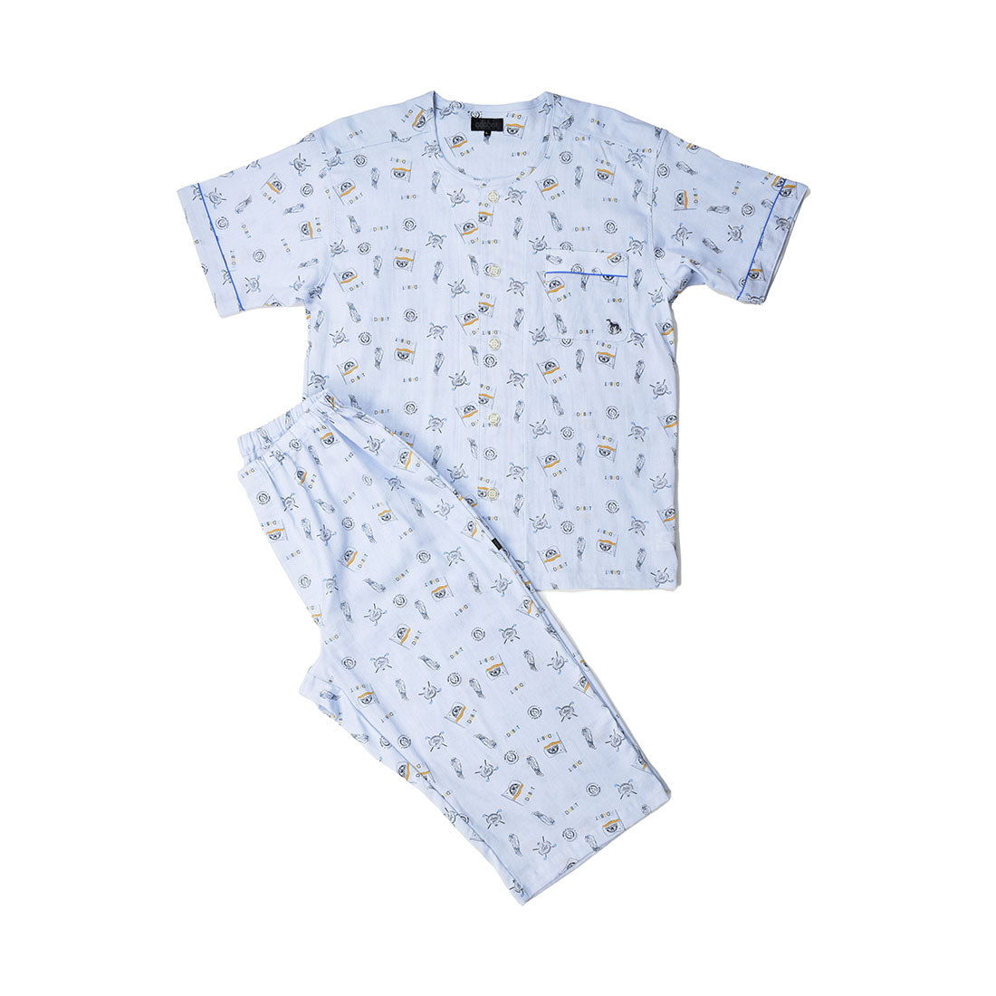 アダバット リラックスウェア　アンダーウェア adabat RELAX WEAR / UNDER WEAR 半袖布帛パジャマ （ブルー） ブルー