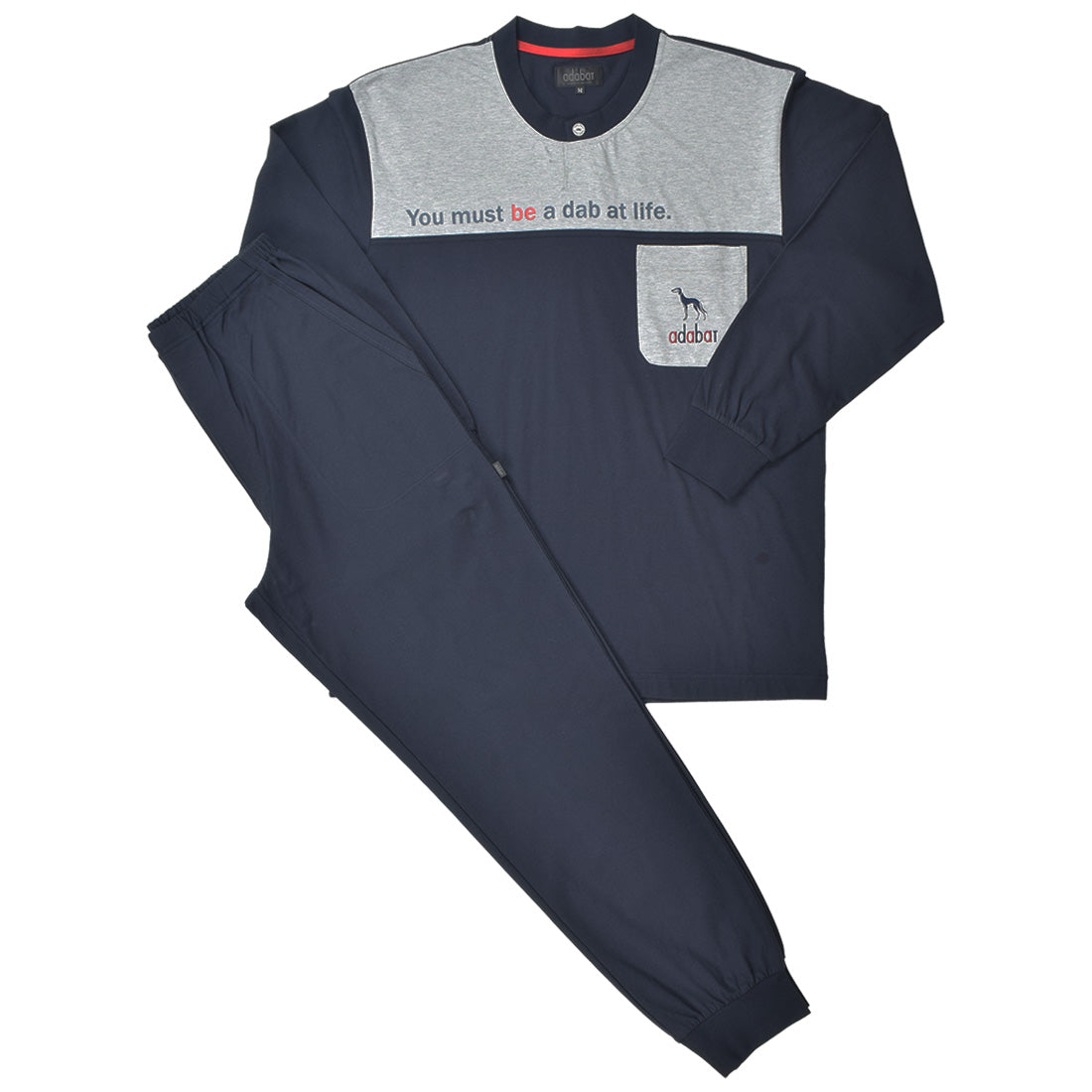 アダバット リラックスウェア　アンダーウェア adabat RELAX WEAR / UNDER WEAR 長袖ヘンリーネックパジャマ （コン） コン