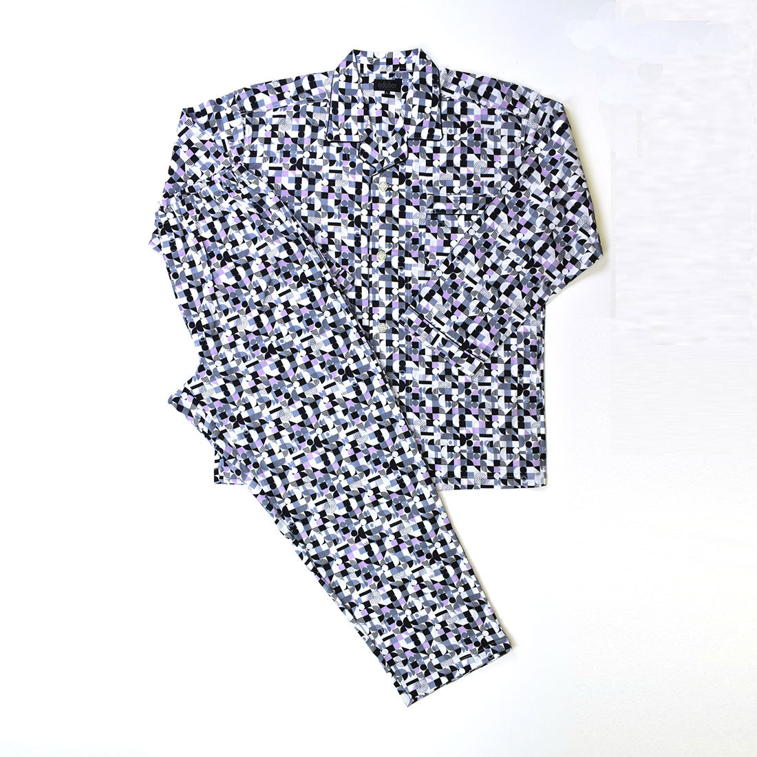 Adabat Relax Wear Underwear adabat RELAX WEAR / UNDER WEAR Long Sleeve Woven Tailored Collar Pajamas