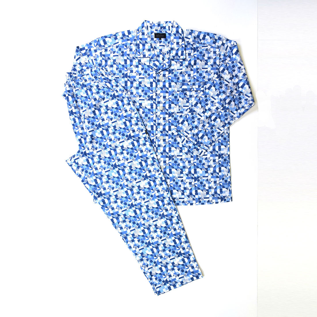 Adabat Relax Wear Underwear adabat RELAX WEAR / UNDER WEAR Long Sleeve Woven Tailored Collar Pajamas