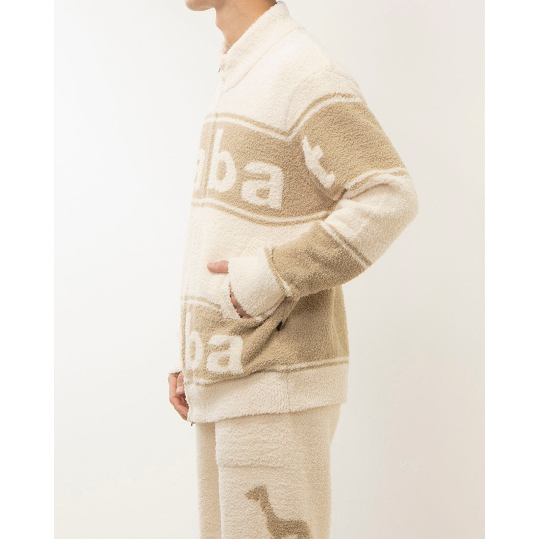 adabat RELAX WEAR / UNDER WEAR Mohair yarn zip-up jacket