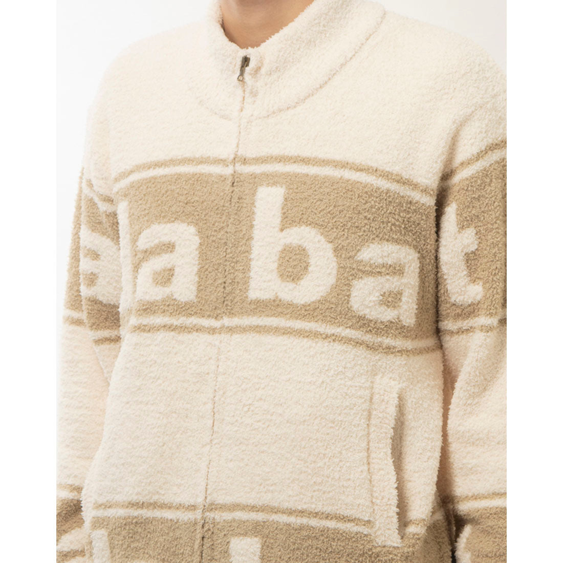 adabat RELAX WEAR / UNDER WEAR Mohair yarn zip-up jacket