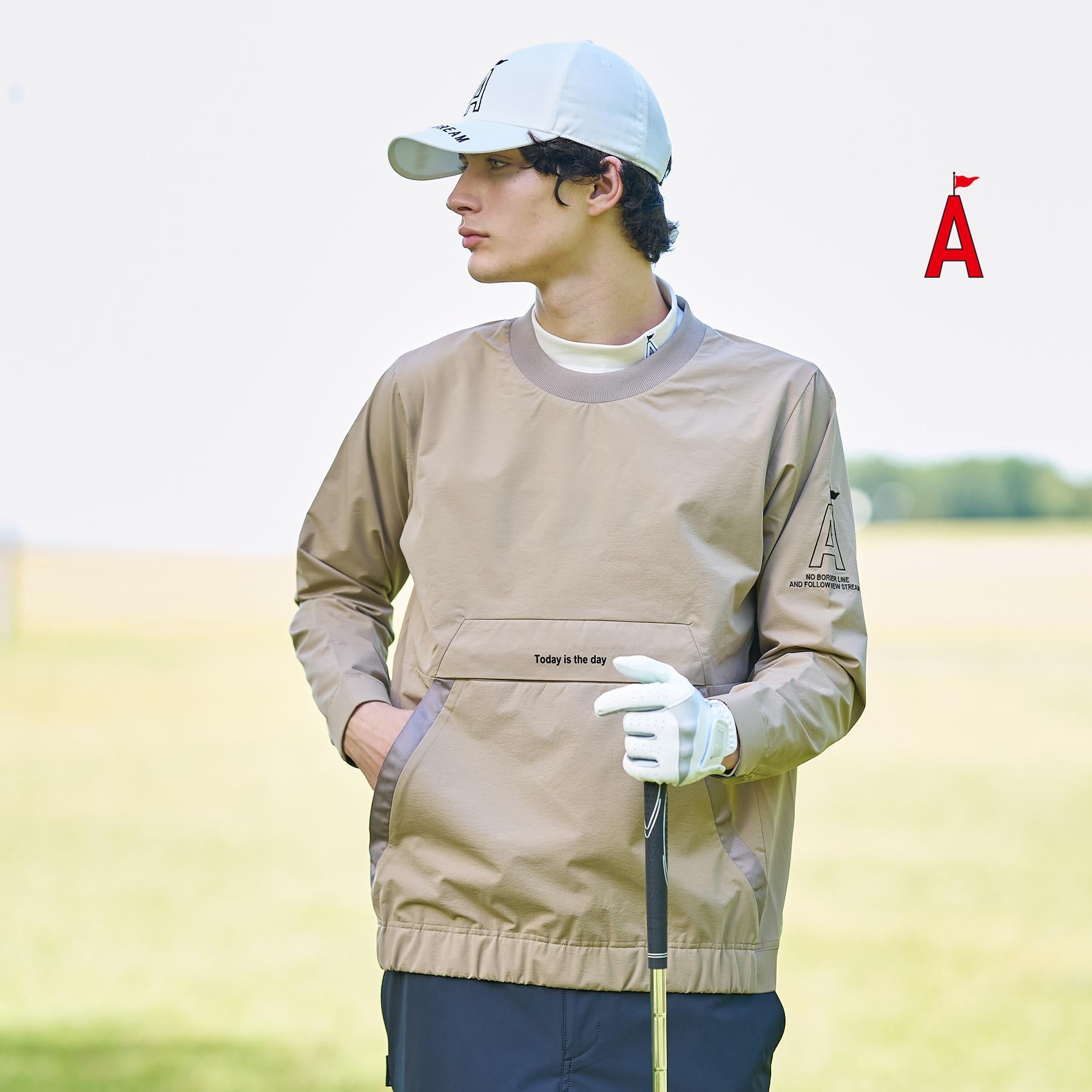 アダバット ストリーム ADABAT STREAM 撥水加工 テックスブリッドストレッチ プルオーバー （ピンクベージュ(053)） ピンクベージュ(053)