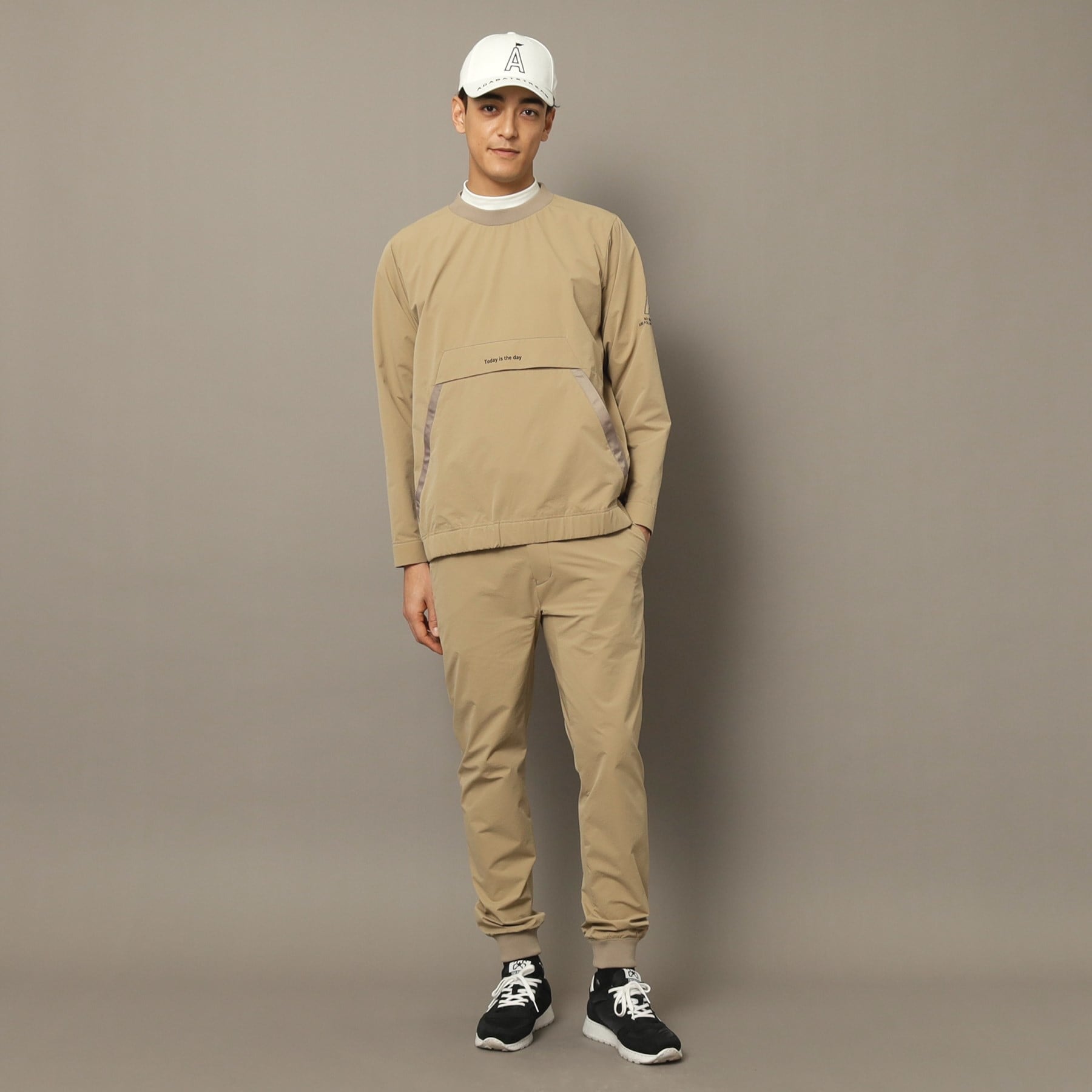 アダバット ストリーム ADABAT STREAM 撥水加工 テックスブリッドストレッチ プルオーバー （ピンクベージュ(053)） ピンクベージュ(053)