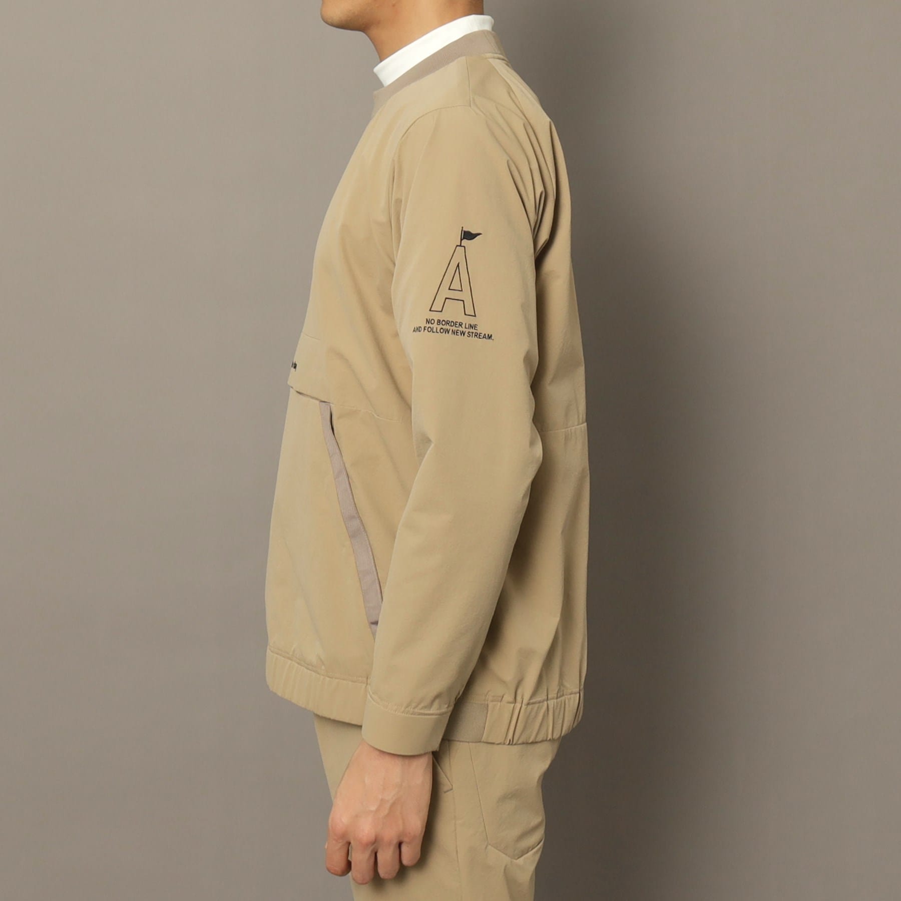 アダバット ストリーム ADABAT STREAM 撥水加工 テックスブリッドストレッチ プルオーバー （ピンクベージュ(053)） ピンクベージュ(053)