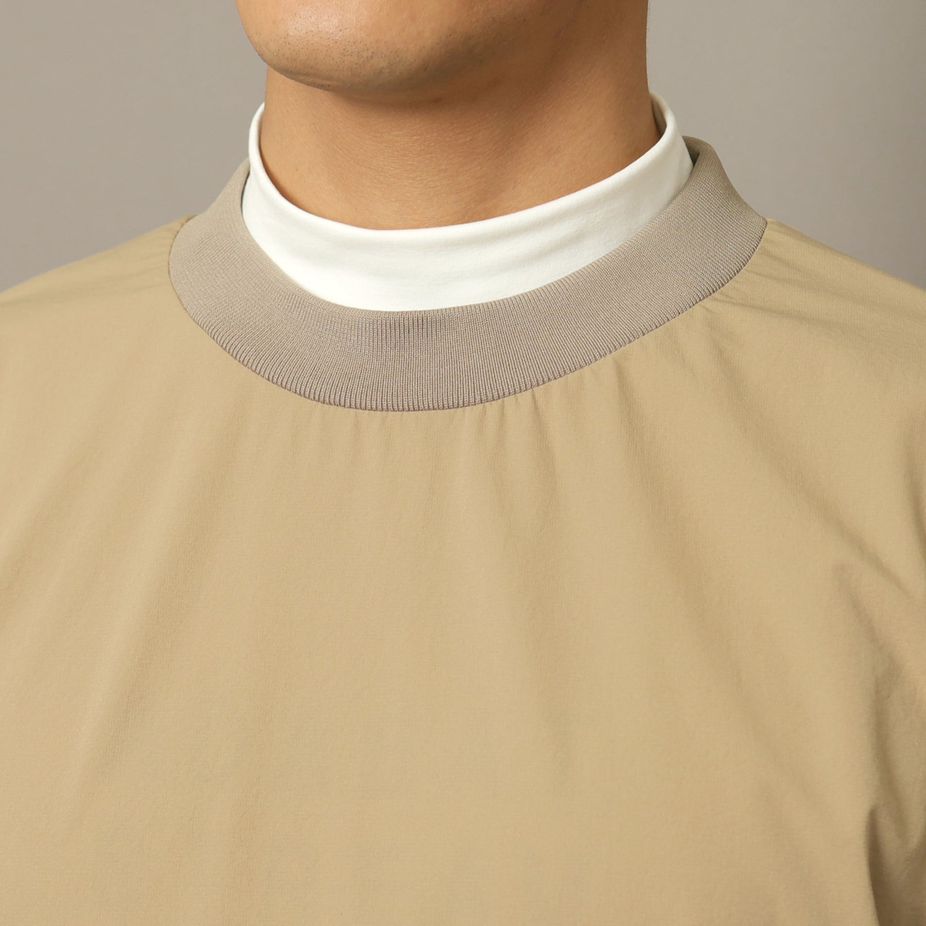 アダバット ストリーム ADABAT STREAM 撥水加工 テックスブリッドストレッチ プルオーバー （ピンクベージュ(053)） ピンクベージュ(053)