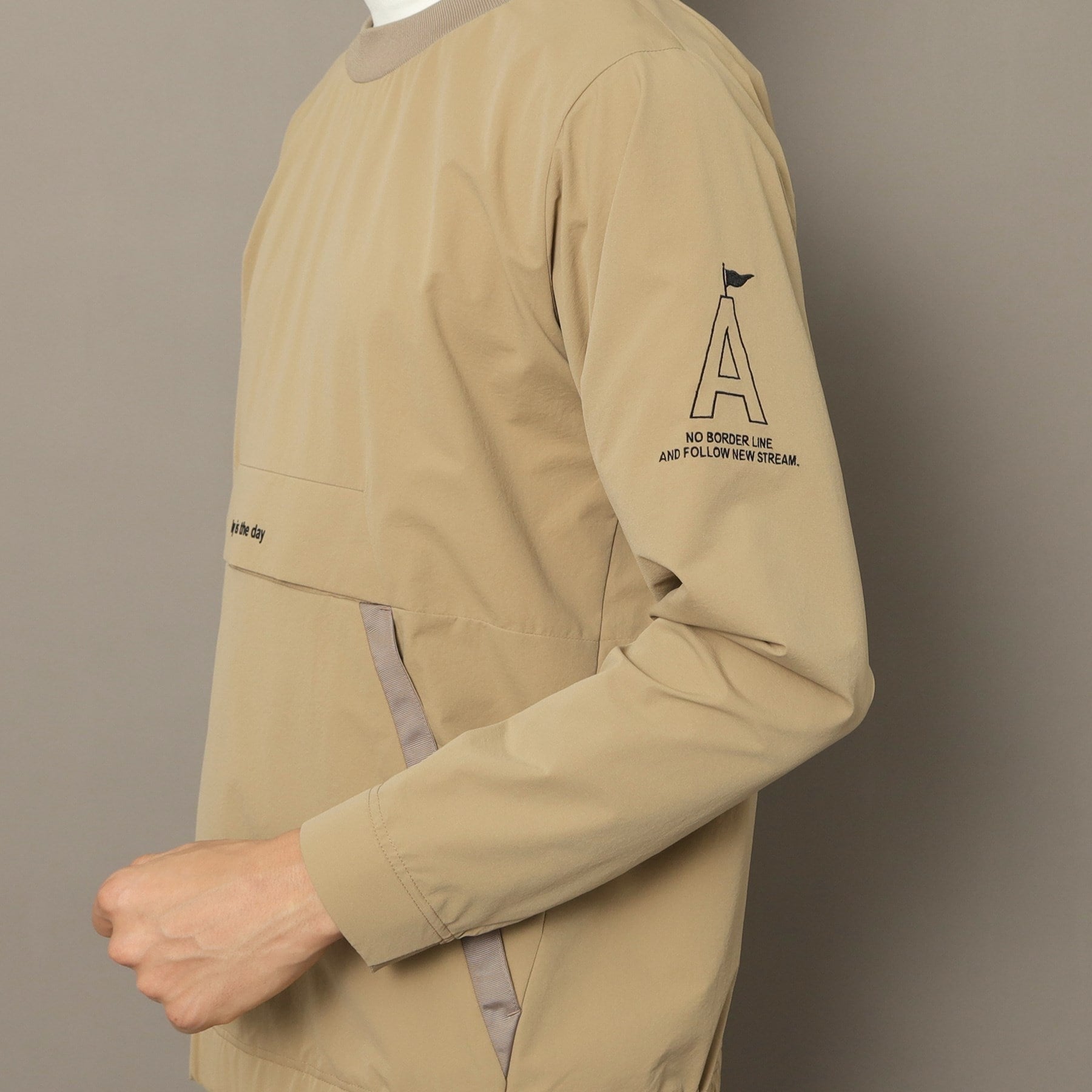 アダバット ストリーム ADABAT STREAM 撥水加工 テックスブリッドストレッチ プルオーバー （ピンクベージュ(053)） ピンクベージュ(053)