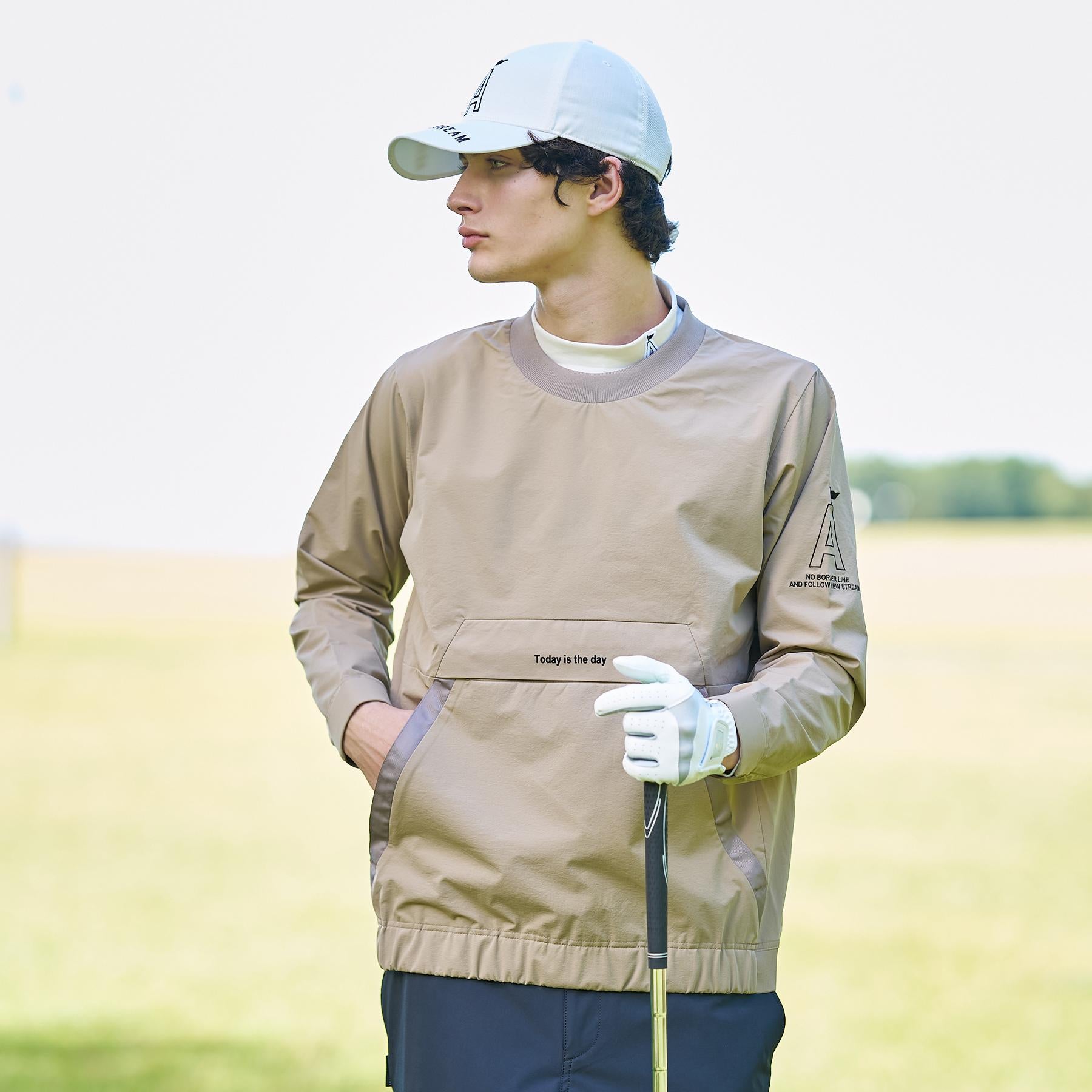 アダバット ストリーム ADABAT STREAM 撥水加工 テックスブリッドストレッチ プルオーバー （ピンクベージュ(053)） ピンクベージュ(053)