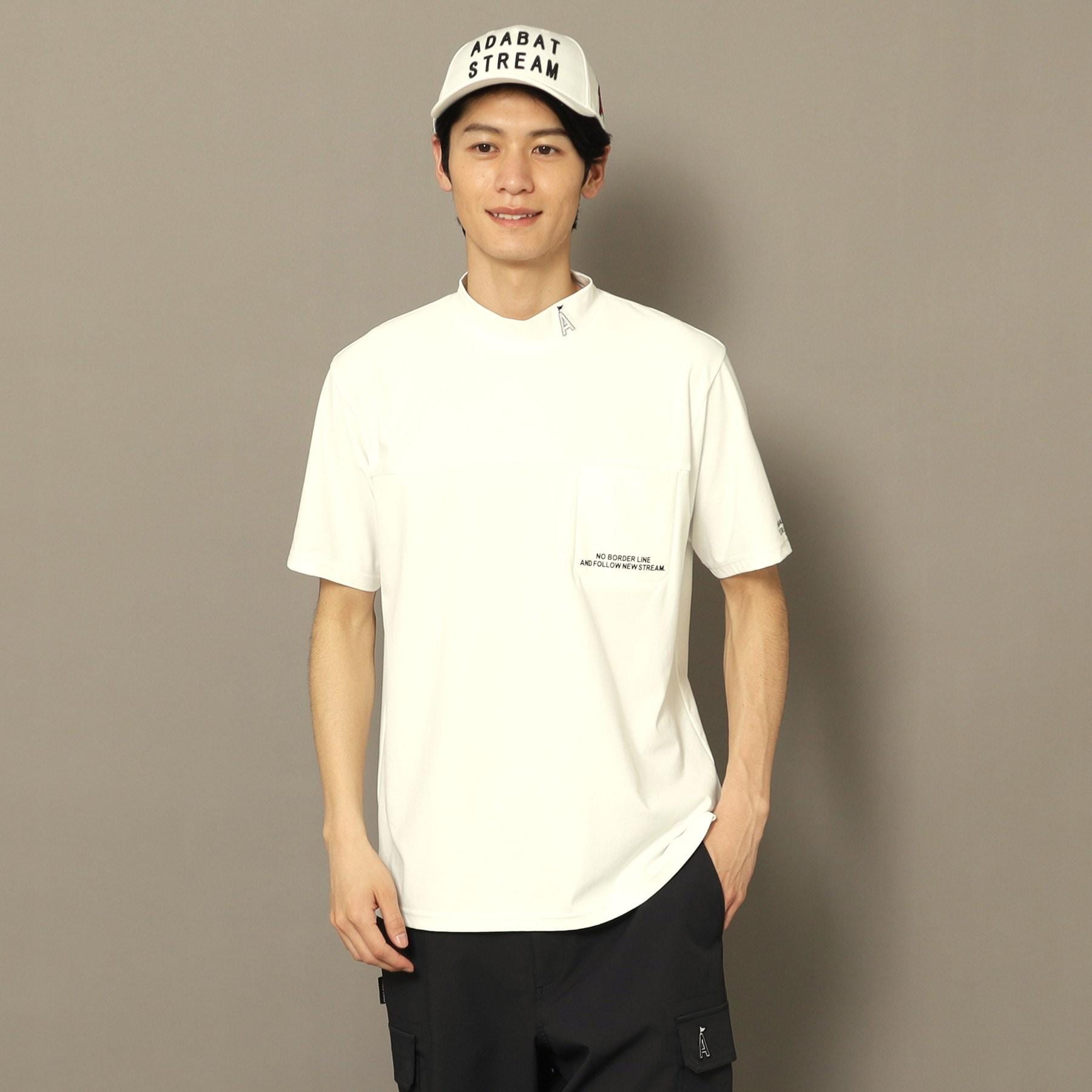 アダバット ストリーム ADABAT STREAM UVカット/吸水速乾 モックネックポケットT （ブラック(019)） ブラック(019)