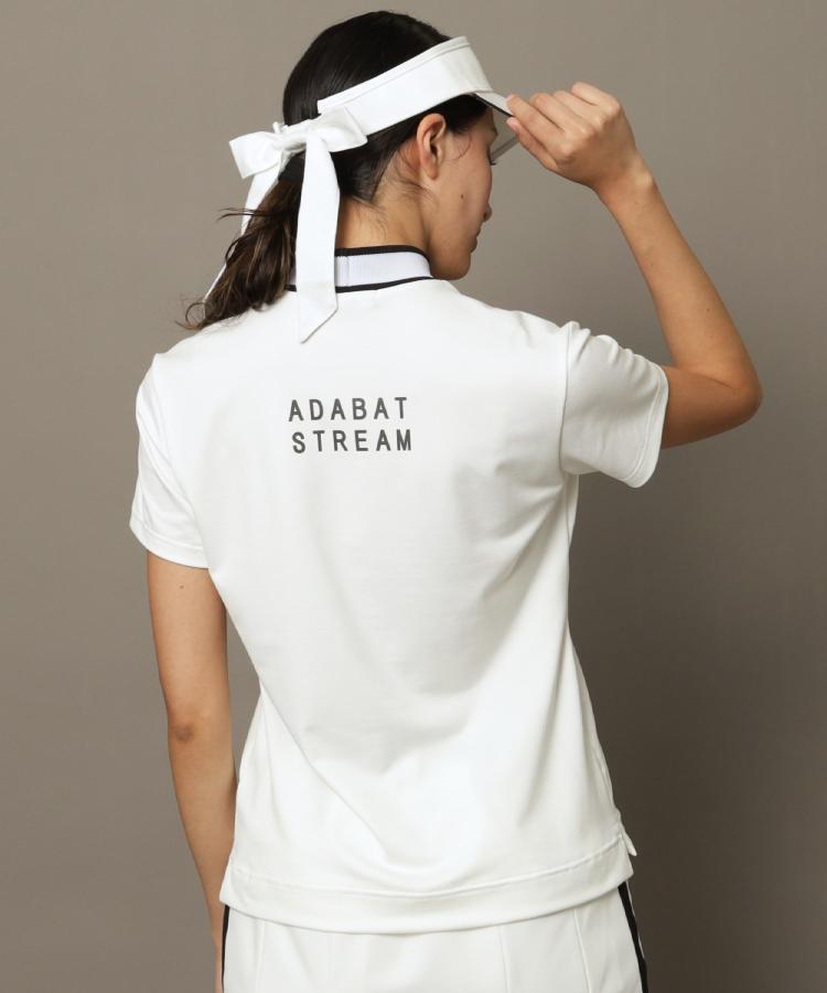 アダバット ストリーム ADABAT STREAM 【STREAM】バックロゴデザイン 半袖モックネックプルオーバー （ベージュ(052)） ベージュ(052)