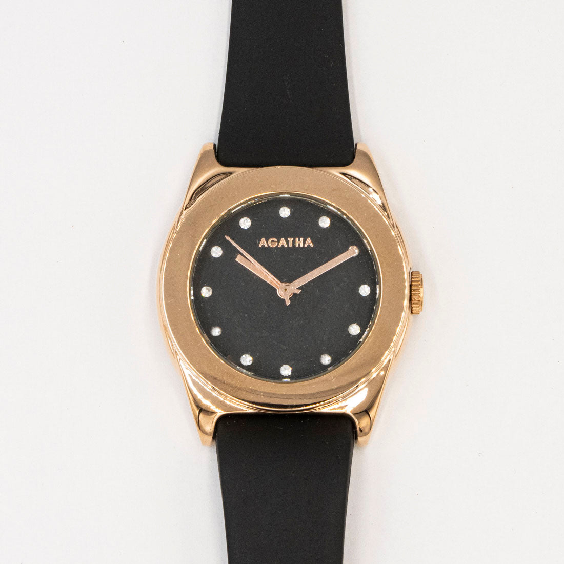 アガタ パリ AGATHA PARIS ＃フリーダムウォッチ、ラバーベルト、アニマルラインストーン （Black） Black